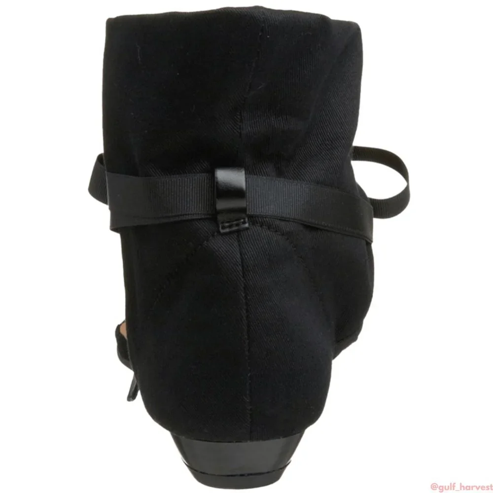 Chinese Laundry Women's Black Twill Sudoku Low Wedge Thong Sandal, Choose Size - Picture 2 of 14